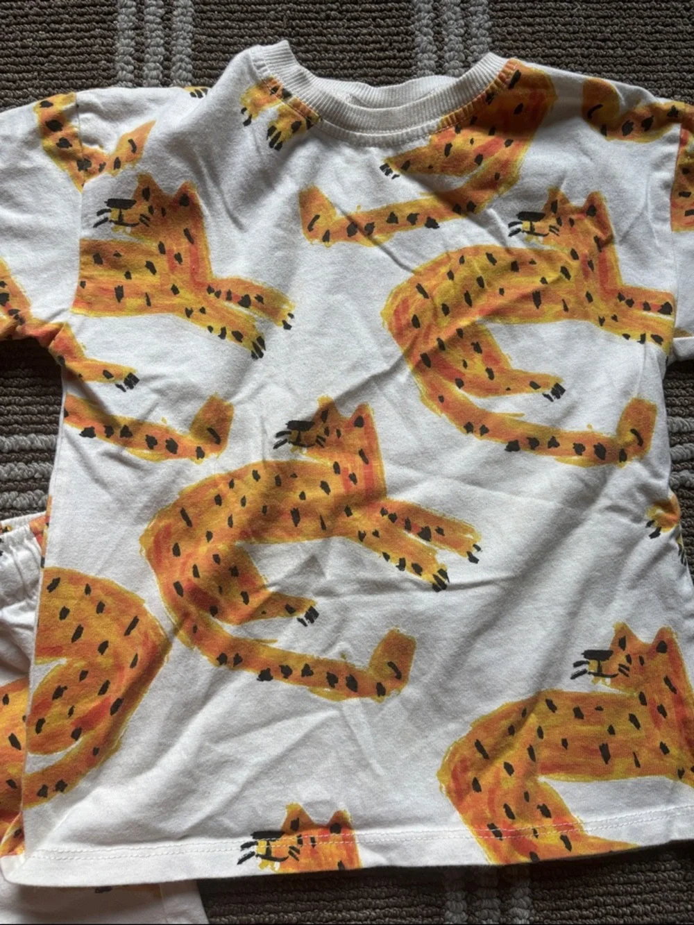 Zara Kids Toddler Boys size 5 Matching Tiger-Print Shorts Set
